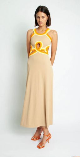 Christopher Esber Looped Verner Bind Multi Strapped Dress Print  Size 8 for rent on The Volte - image 1