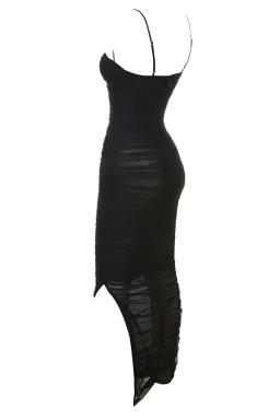 House of CB Fornarina Organza Mesh Maxi Dress Black Size 12 for rent on The Volte - image 6