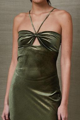 Bec & Bridge Dancing Queen Maxi Dress Metallic Green Size 10 for rent on The Volte - image 2
