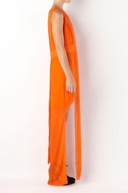 Sass and Bide Sheers Orange Silk Dress Size 10 for rent on The Volte - image 3