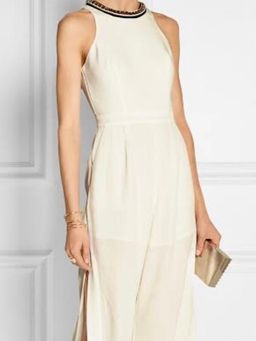 Sass and Bide Embellished Twill and Crepe Jumpsuit White Size 6 for rent on The Volte - image 2