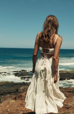 Shona Joy Elsa Tiered Midi Dress White NOT AVAILABLE  for rent on The Volte - image 3