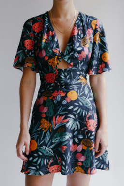 Finders Keepers Sally Mini Dress Tropical Print Size 6 for rent on The Volte - image 1