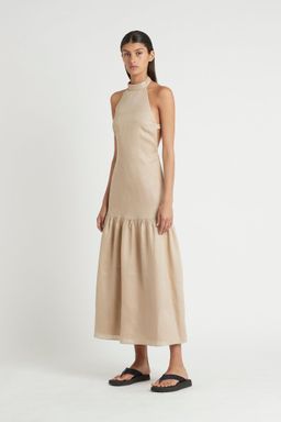 Sir The Label Blanche Halter Dress Midi Cream | AU 6 for rent on The Volte - image 1