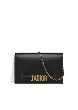 Dior J’ Adior Wallet on Chain Black for rent on The Volte - image 1