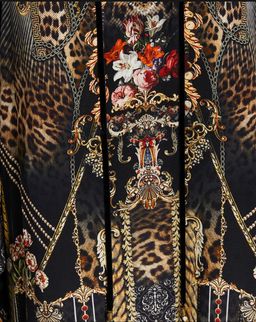 Camilla Gothic Goddess Ruffle Lace Up Dress Print Size XL for rent on The Volte - image 7