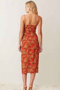 Bec & Bridge Shady Palm Midi Dress Print Size 6 for rent on The Volte - image 2