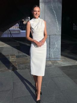 Mossman The Edge of Glory Midi Dress Ivory Size 10 for rent on The Volte - image 8