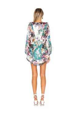 Zimmermann Allia Spliced Short Dress Floral Size 2/ Size 12 for rent on The Volte - image 3