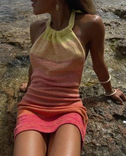 Bamba Sunset Dress Print Size 6 for rent on The Volte - image 5