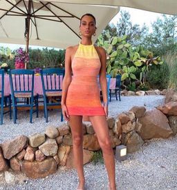 Bamba Sunset Dress Print Size 6 for rent on The Volte - image 6