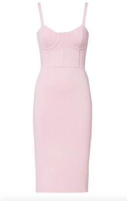 Scanlan Theodore Crepe Knit Bustier Dress Pink Size 8 for rent on The Volte - image 5