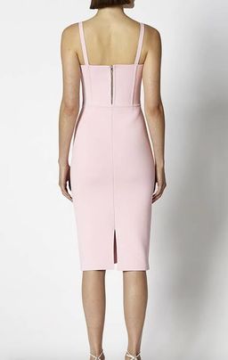 Scanlan Theodore Crepe Knit Bustier Dress Pink Size 8 for rent on The Volte - image 3