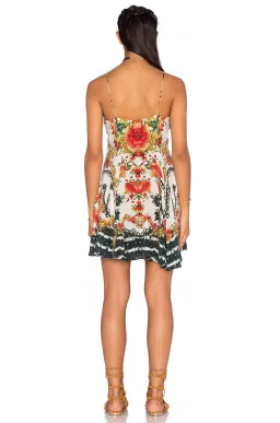 Camilla La Rosa Short Dress with Tie Front Print Size 12 for rent on The Volte - image 2