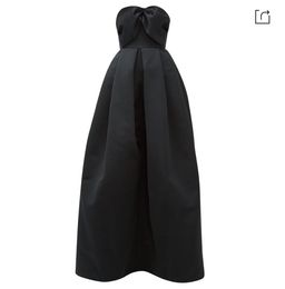 Rochas Bow Bodice Puffed Satin Gown Black Size 6 for rent on The Volte - image 5