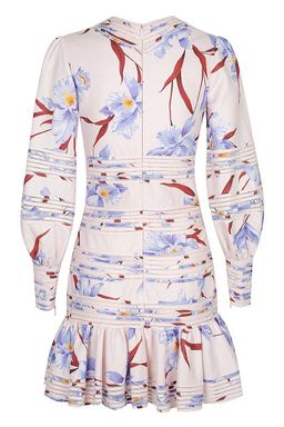 Zimmermann Corsage Linear Mini Dress Lilac / Jacaranda Orchid Print Size 8 for rent on The Volte - image 5