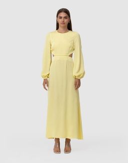 The Wolf Gang Marrakesh Cut Out Maxi Dress Lemon - Size 8 for rent on The Volte - image 2