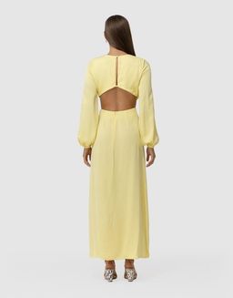 The Wolf Gang Marrakesh Cut Out Maxi Dress Lemon - Size 8 for rent on The Volte - image 3