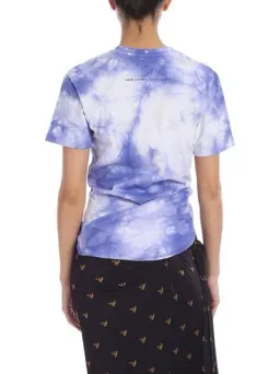 Paco Rabanne Stretch Jersey Wrap Skirt & Lose Yourself Tie Dye Shirt Set Print Size 8 for rent on The Volte - image 4