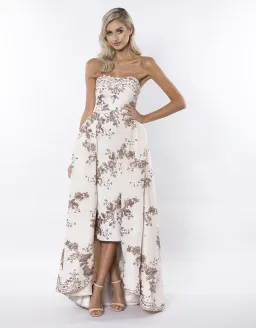 Bariano Makes Us Girls Mesh Ballgown Pink Size 10  for rent on The Volte - image 1