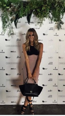 Yeojin Bae - Two Tone Milla Crepe Dress Beige  for rent on The Volte - image 3