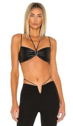 Dion Lee Leather Single Link Bra Black Size 8 for rent on The Volte - image 3