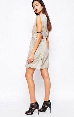 Bec & Bridge Gold Dust Mini Dress for rent on The Volte - image 2