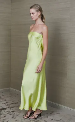 Bec & Bridge Citrus Sweetie Strapless Midi Dress Green Size 10 for rent on The Volte - image 5