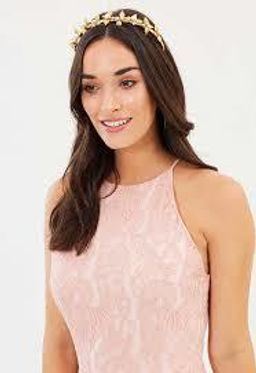 Heather McDowall Bridal Justine Headpiece Gold for rent on The Volte - image 2