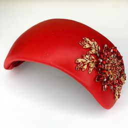 Halo & Rose Duchess bandeau headband red  for rent on The Volte - image 9