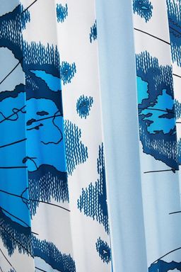 Victoria Beckham Printed Pleated Twill Midi Skirt Size 10  for rent on The Volte - image 4