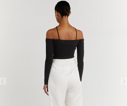 Dissh Gianna Rid Knit Top Black Size 10 for rent on The Volte - image 2