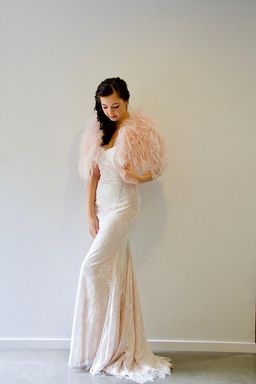 When Freddie Met Lilly Ostrich Bolero Blush One Size  for rent on The Volte - image 1