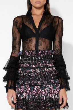 The Black Mirror Bodysuit sz 12 for rent on The Volte - image 1