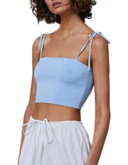 Bec & Bridge Lola Sleveless Sky Blue Crop Top Blue Size 10 for rent on The Volte - image 3