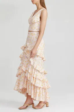 Acler Clairmont Top and Skirt Set Print Size 8 for rent on The Volte - image 4