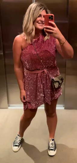 Retrofete Ella Dress Fuchsia Size 12 for rent on The Volte - image 8