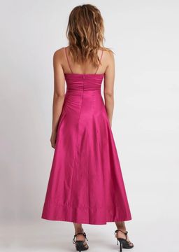 Aje Solstice Strappy Ring Midi Dress Fuchsia Size 8 for rent on The Volte - image 3