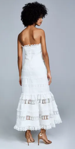 Zimmermann Wayfarer Strapless Midi Dress Ivory Size 0 / AU 8 for rent on The Volte - image 4