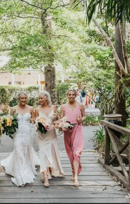 Shona Joy Luxe Cocktail Frill Dress Rose Size 10  for rent on The Volte - image 4