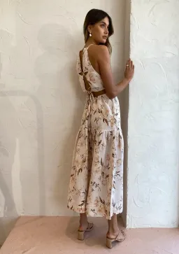 Shona Joy Roxane Open Back Tiered Midi Dress Print Size 14 for rent on The Volte - image 2