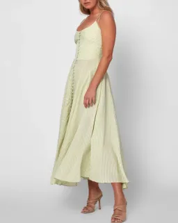 BY JOHNNY Pistachio Stripe Sun Dress Size 12 for rent on The Volte - image 5