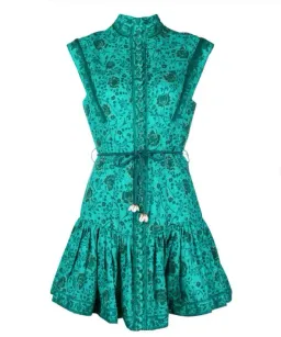 Zimmermann Lulu Panelled Flip Mini Dress Jade Floral Size 2 / AU 12 for rent on The Volte - image 4
