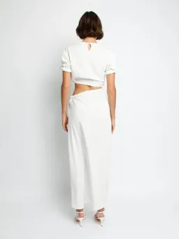 Christopher Esber ROLLED UP TEE DRESS White Size 4 for rent on The Volte - image 2