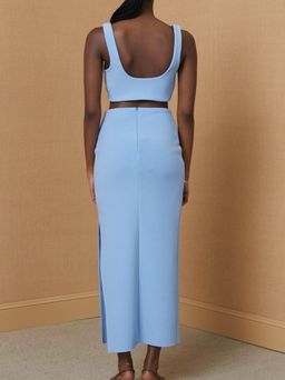 Bec & Bridge Clover Top & Midi Skirt Set Sky Blue Size 8 for rent on The Volte - image 5