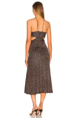 MISHA Dulci Midi Dress Brown Size 6/XS  for rent on The Volte - image 3