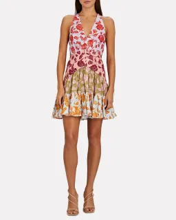 Zimmermann Lovestruck V Mini Dress Floral Size 0/AU 8 for rent on The Volte - image 1
