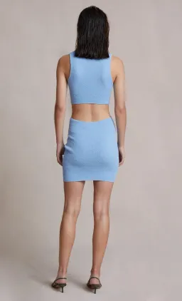 BEC & BRIDGE ZAHARA KNIT MINI DRESS IN SKY BLUE Size 8 for rent on The Volte - image 2