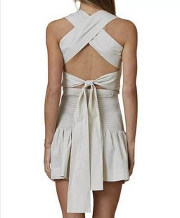 Bec & Bridge Minou Mini Dress Grey Size 8 for rent on The Volte - image 2