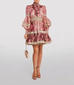 Zimmermann Concert Spliced Trim Dress Pink Size 1 / Au 10 for rent on The Volte - image 1